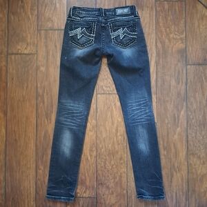 Miss Me JP01035SK Black Sunny Skinny Jeans Women's 27